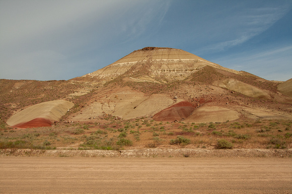 A Painted Butte along the road to the Painted Hills