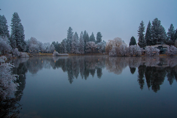 Winter at Mirror Pond, Bend, Oregon
